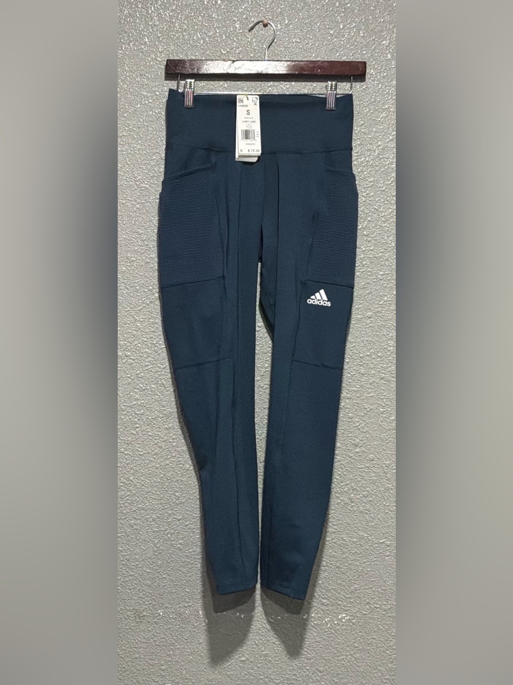 Golf Adidas Navy Blue Women's Athletic Leggings with Logo